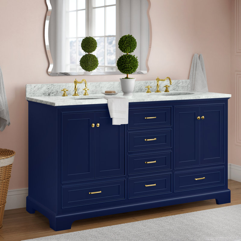 Charlton Home® Diodorus 60" Double Bathroom Vanity Set & Reviews Wayfair